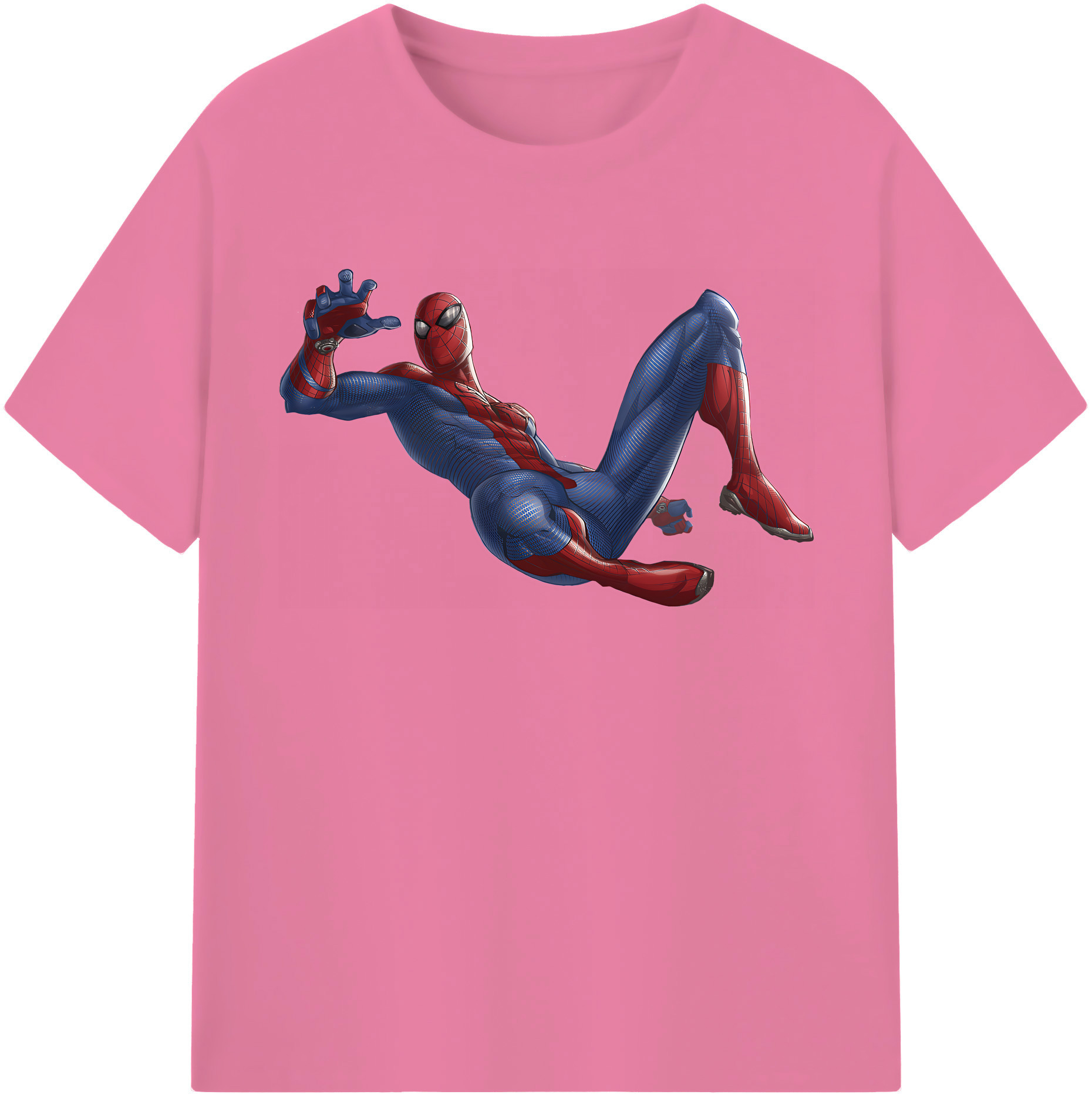 （画像用） Spider Man スパイダーマン 綿100％半袖Tシャツ（フロントプリント）